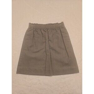 Sage Green J.Crew Stretch A-Line Skirt Womens (Size 2) Linen Blend